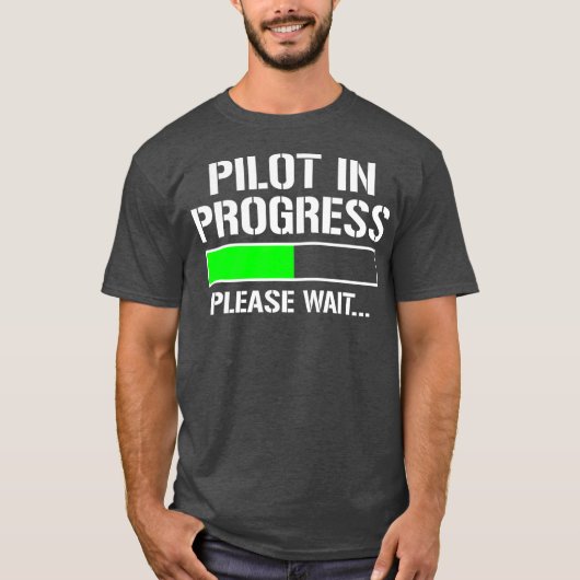 Pilot in der Funny Flight School T-Shirt (Vorderseite)