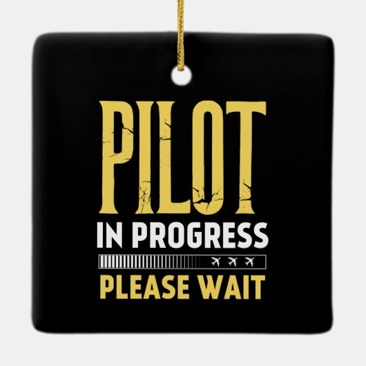 Pilot in Progress – Loading Bar Aviation Design Keramikornament (Rückseite)