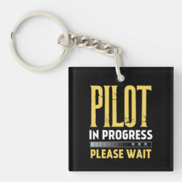 Pilot in Progress – Loading Bar Aviation Design Schlüsselanhänger