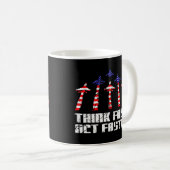Pilot Jet Fighter Flugzeug Aviation American Flag Kaffeetasse (VorderseiteRechts)