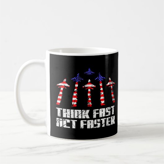 Pilot Jet Fighter Flugzeug Aviation American Flag Kaffeetasse (Links)