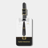Pilot Kapitän Aviator Uniform personalisiert Gepäckanhänger (Vorderseite vertikal)