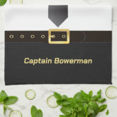 Pilot Kapitän Aviator Uniform personalisiert Geschirrtuch (Gefaltet)