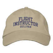 Pilot Khaki Tan Custom Flight Instructor Bestickte Baseballkappe (Vorderseite)