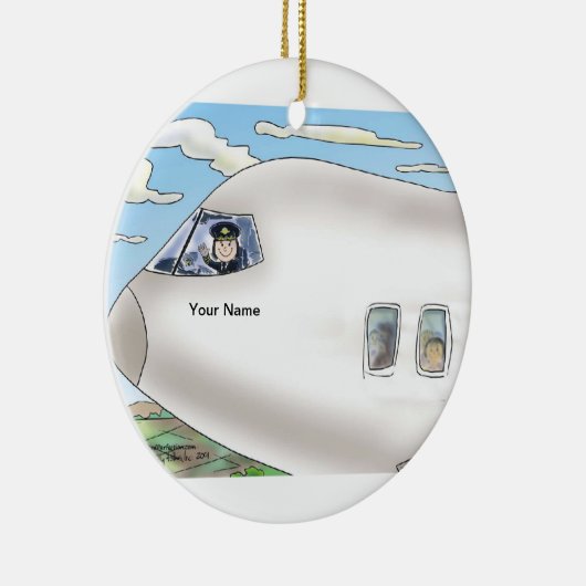 Pilot, kommerziell - Frau Keramik Ornament (Rechts)