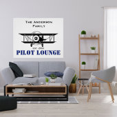 Pilot Lounge Familienname Luftfahrt Wohngestaltung Poster