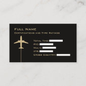 Pilot-Micro-Resume Visitenkarte (Vorderseite)