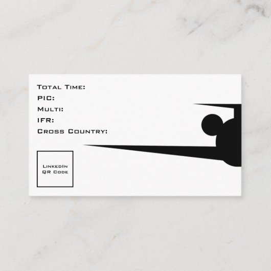 Pilot-Micro-Resume Visitenkarte (Rückseite)