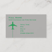 Pilot-Micro-Resume Visitenkarte (Vorderseite)