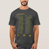 Pilot Militär Alphabet T-Shirt (Vorderseite)