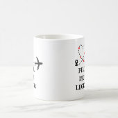 Pilot Mom Legend Airplane and Heart Custom Kaffeetasse (Mittel)