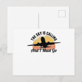 Pilot Motor Flyer Sprichwort Hobbrückilot Postkarte (Vorne/Hinten)