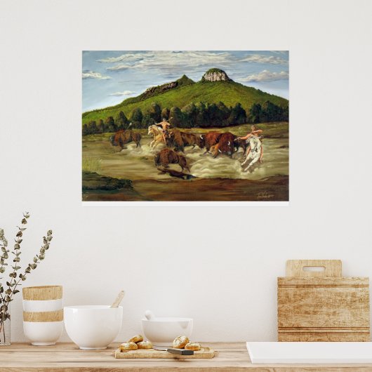 Pilot Mountain Hunt Poster (Küche)