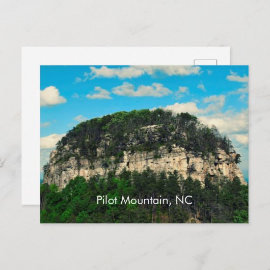 Pilot Mountain, NC Postkarte (Vorne/Hinten)