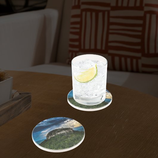 Pilot Mountain NC Staat Park | nach Sturm Regenbog Getränkeuntersetzer