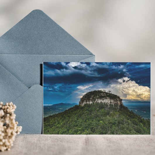 Pilot Mountain NC Staat Park | nach Sturm Regenbog Karte