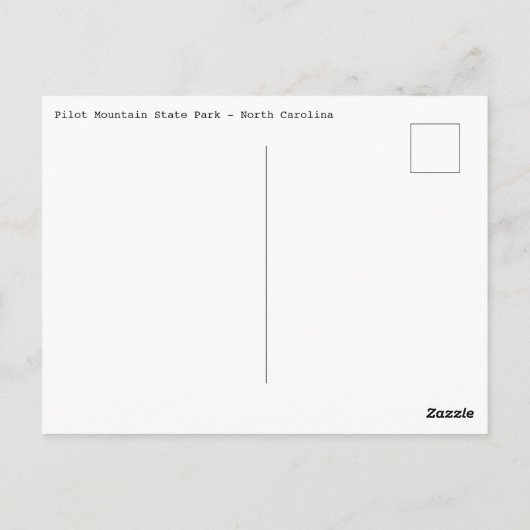 Pilot Mountain NC Staat Park | nach Sturm Regenbog Postkarte (Rückseite)
