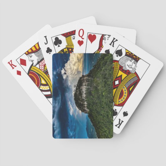 Pilot Mountain NC Staat Park | nach Sturm Regenbog Spielkarten (Rückseite)