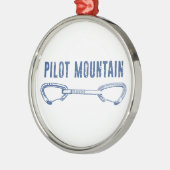 Pilot Mountain North Carolina Climbing Quickdraw Ornament Aus Metall (Links)