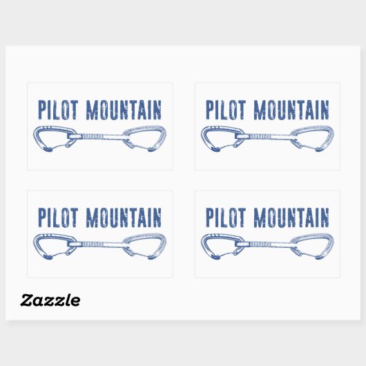 Pilot Mountain North Carolina Kletter Quickdraw Rechteckiger Aufkleber (Blatt)