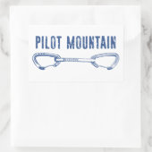Pilot Mountain North Carolina Kletter Quickdraw Rechteckiger Aufkleber (Tasche)