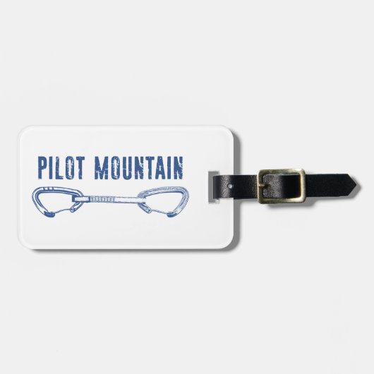 Pilot Mountain North Carolina Klettern Quickdraw Gepäckanhänger (Vorderseite horizontal)