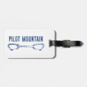 Pilot Mountain North Carolina Klettern Quickdraw Gepäckanhänger (Rückseite horizontal)