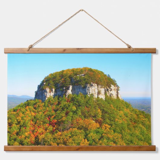 Pilot Mountain Staat Park in North Carolina Wandteppich Mit Holzrahmen (Vorne)