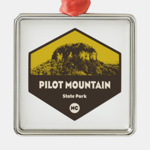 Pilot Mountain Staat Park North Carolina Ornament Aus Metall