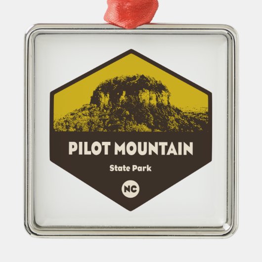 Pilot Mountain Staat Park North Carolina Ornament Aus Metall (Vorne)
