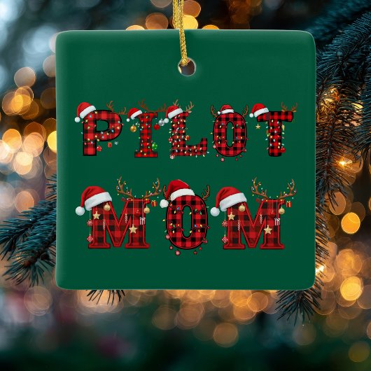 Pilot-Mutter Weihnachtsbuchstaben Lichter Ornament