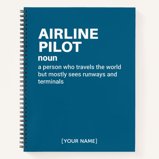 Pilot-Notebook - Funny Definition Design Notizblock (Vorderseite)