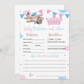 Pilot oder Prinzessin Kindervoraussage und -beratu Einladung (Vorne/Hinten)