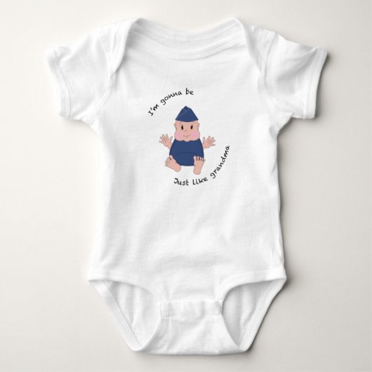 Pilot Oma Baby Strampler (Vorderseite)