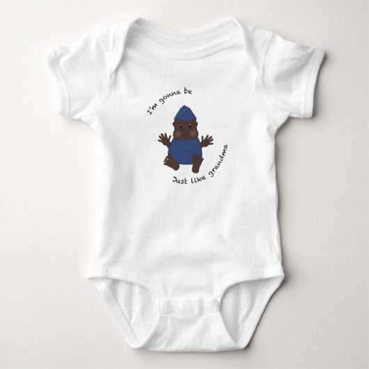 Pilot Oma Baby Strampler (Vorderseite)