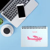 Pilot Pink Cessna Flugzeug Individuelle Name Girl Aufkleber