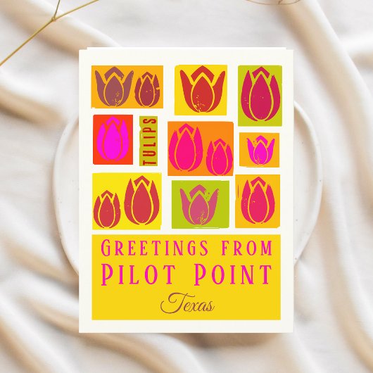 Pilot Point Texas Tulip Postkarte