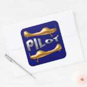 Pilot Quadratischer Aufkleber (Umschlag)