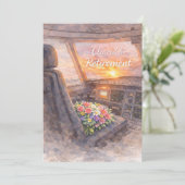 Pilot retirement party invitation  feiertagskarte (Stehend Vorderseite)