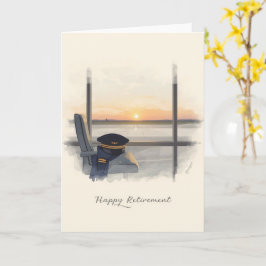 Pilot Retirement with airport background Karte