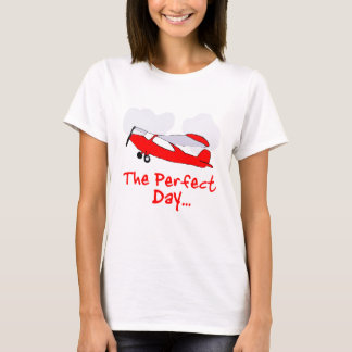 Pilot rotes Flugzeug T-Shirt