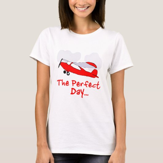 Pilot rotes Flugzeug T-Shirt (Vorderseite)