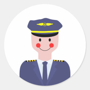 Pilot Runder Aufkleber
