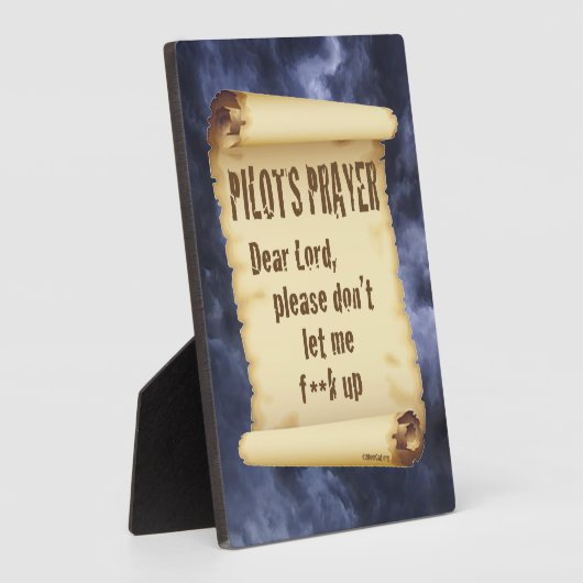 Pilot’s Prayer Platte with Easel Fotoplatte (Seite)