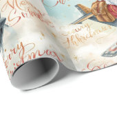 Pilot Santa is Flying for Christmas in the Sky Geschenkpapier (Rolleneckpunkt)