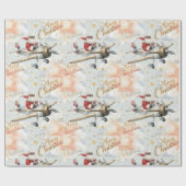 Pilot Santa is Flying for Christmas in the Sky Geschenkpapier (Flach)