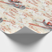 Pilot Santa is Flying for Christmas in the Sky  Geschenkpapier (Ecke)