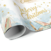 Pilot Santa is Flying for Christmas in the Sky Geschenkpapier (Rolleneckpunkt)