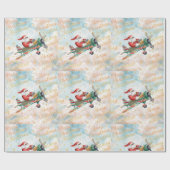 Pilot Santa is Flying for Christmas in the Sky Geschenkpapier (Flach)