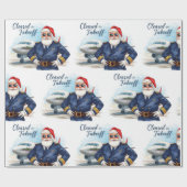 Pilot Santa is Flying for Christmas in the Sky Geschenkpapier (Flach)
